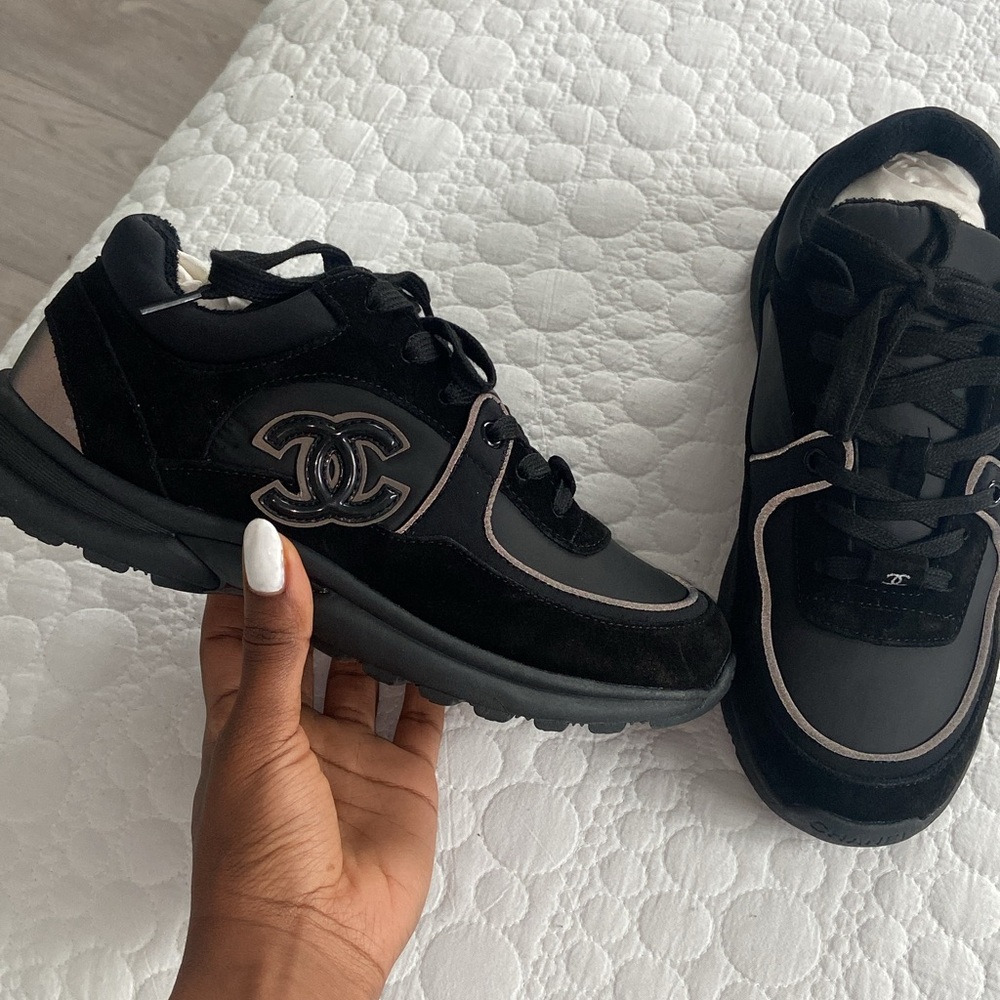 Chanel Women's Black Sneakers - Picture 4 of 5